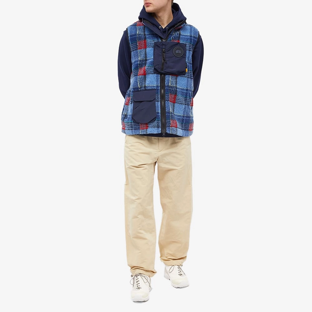 Canada Goose Men's & NBA Collection with UNION Legion Fleece Vest Legacy Tartan Blue